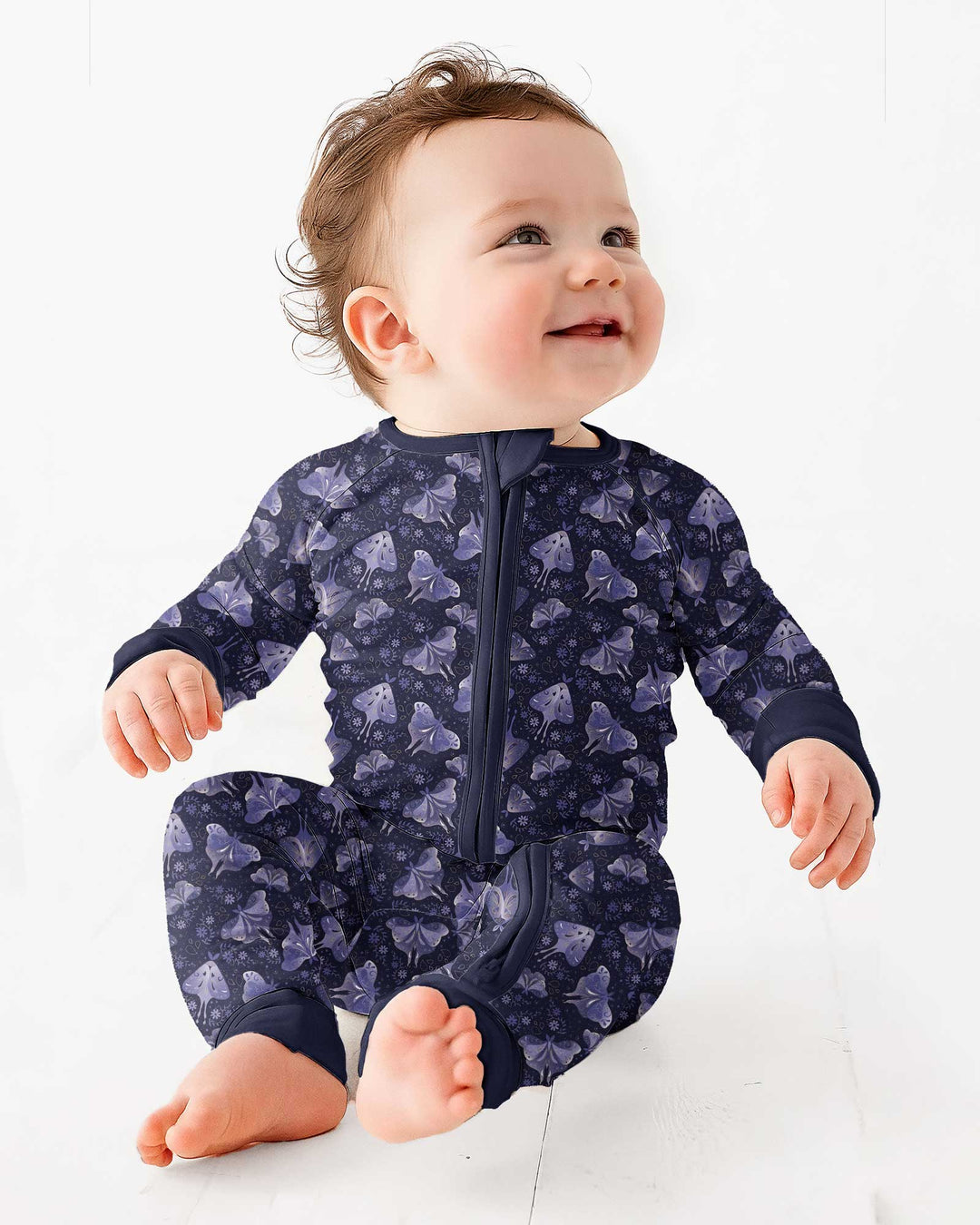Very Peri Moths Bamboo Convertible Zippy