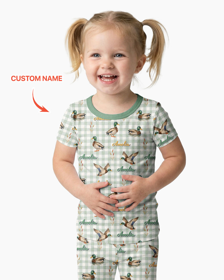 CUSTOM Template Bamboo Two Piece Short Sleeve Pyjamas Set