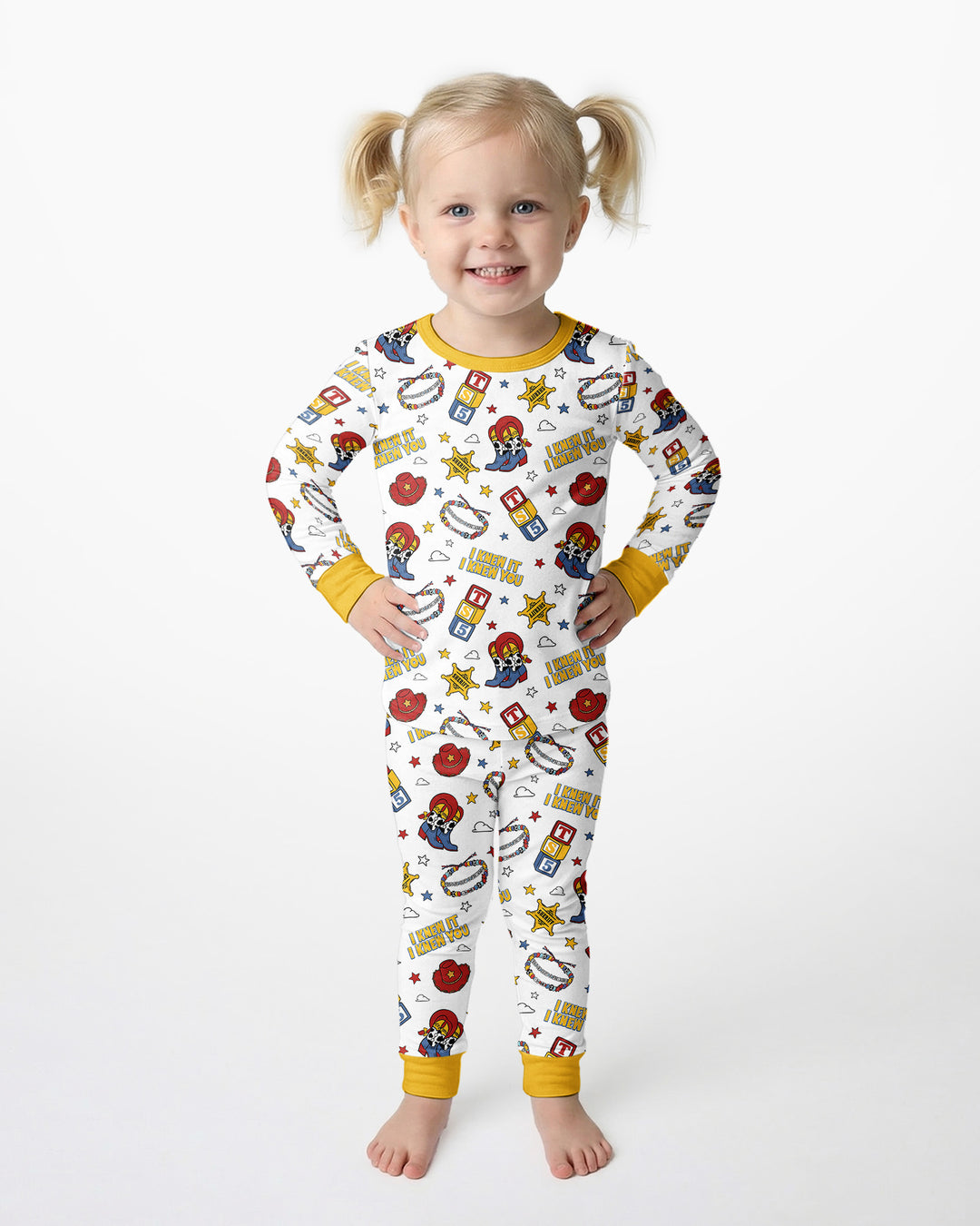 Little Cowgirl Bamboo Two Piece Long Sleeve Pajama Set