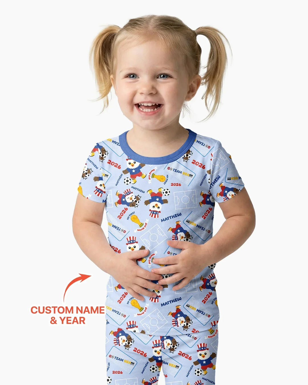 My First World Cup Bamboo Two Piece Short Sleeve Pajama Set