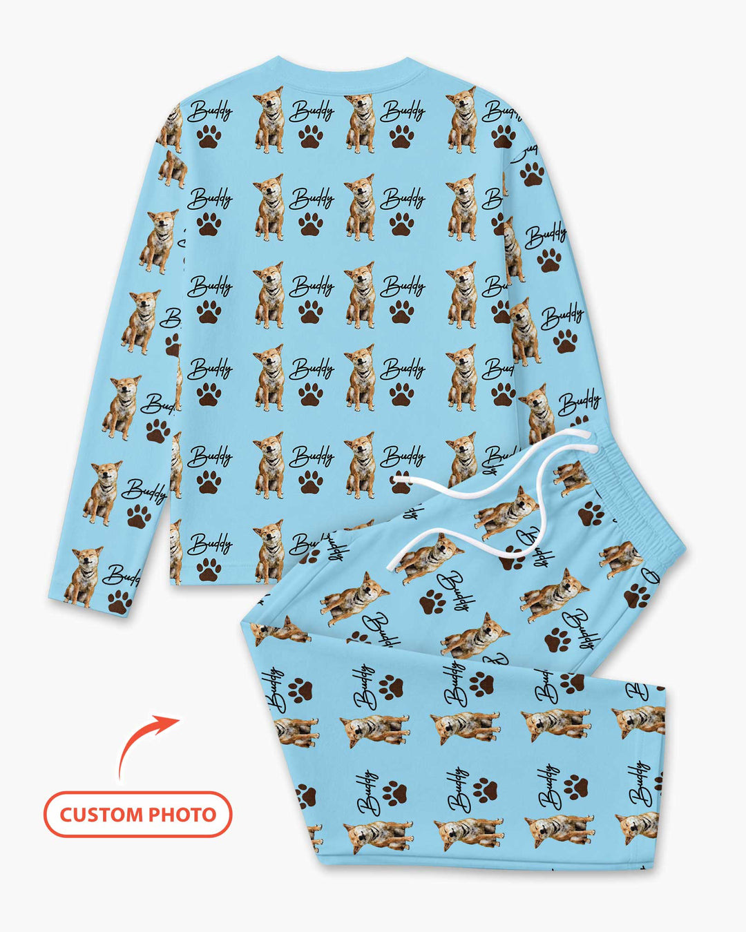 Personalized Pet Portrait Bamboo Men's Pajama Set
