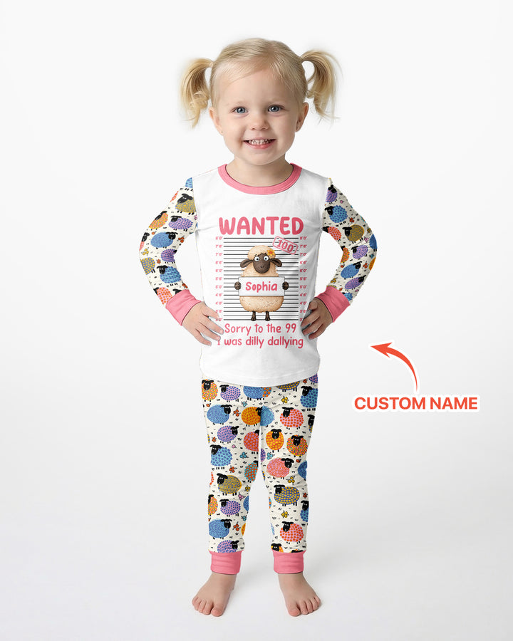 The Lost Sheep Custom Name Bamboo Two Piece Long Sleeve Pajama Set