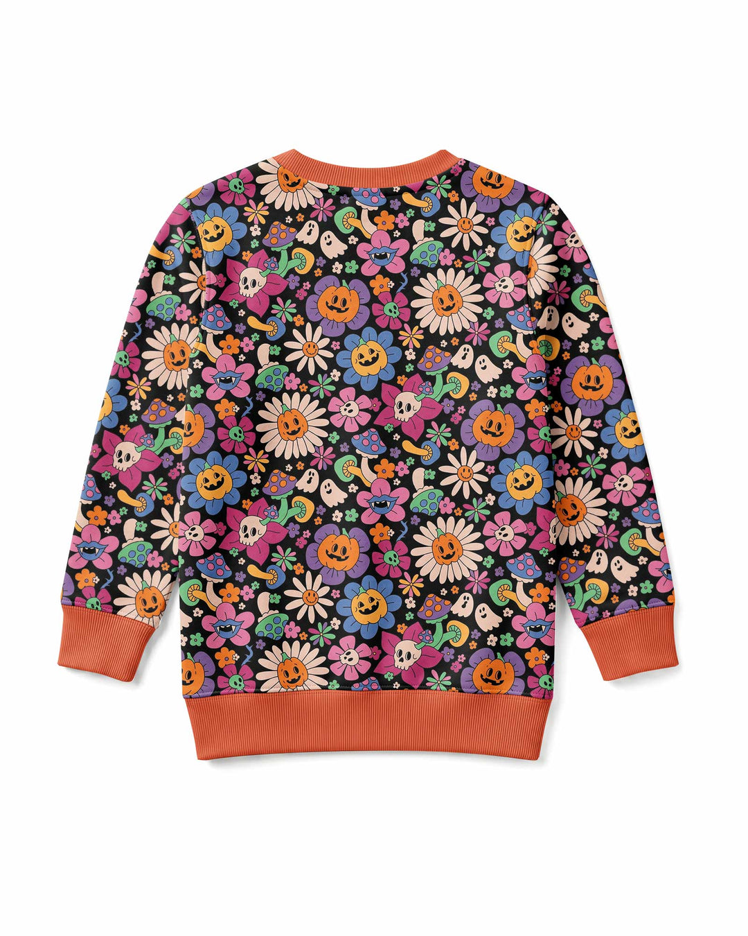 Halloween Flowers Bamboo Crewneck Sweatshirt