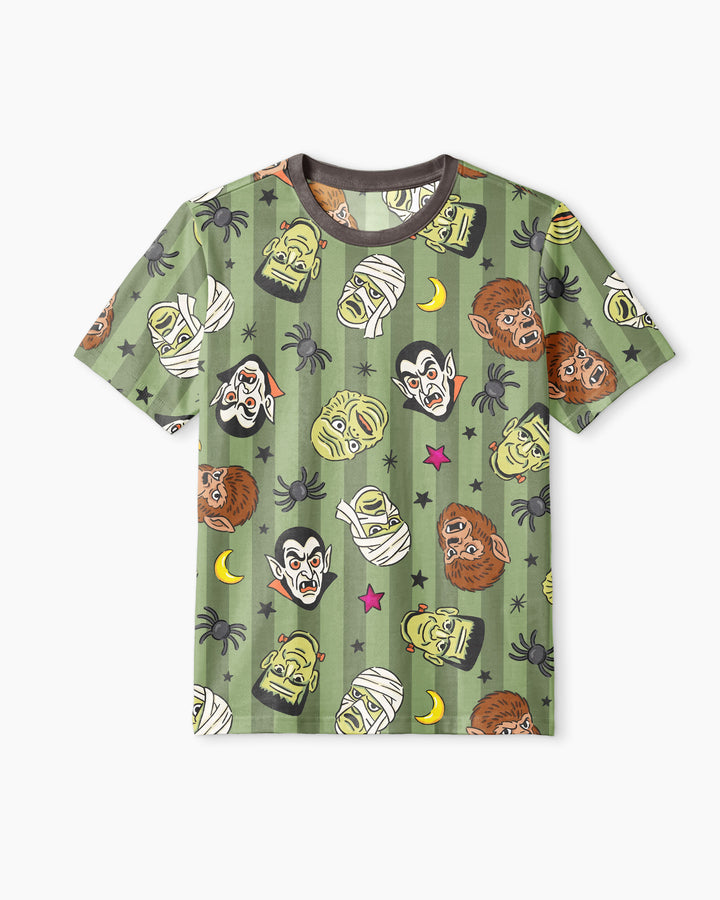 Creepy Crew Family Matching Bamboo Men Short Sleeve Short Pajama Set