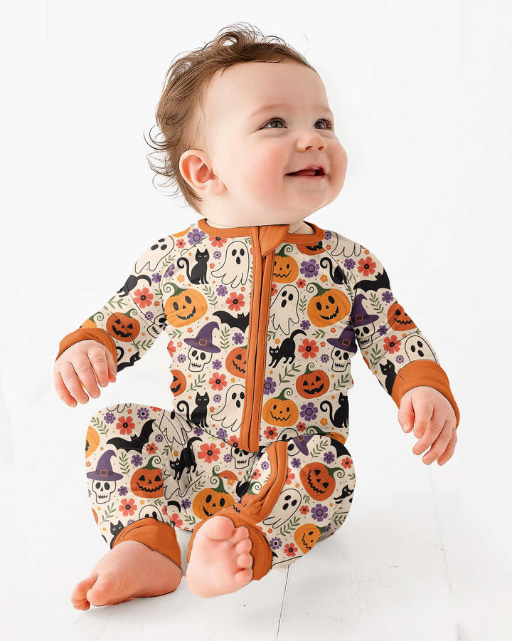 Spooky Halloween Floral Delight Bamboo Convertible Zippy
