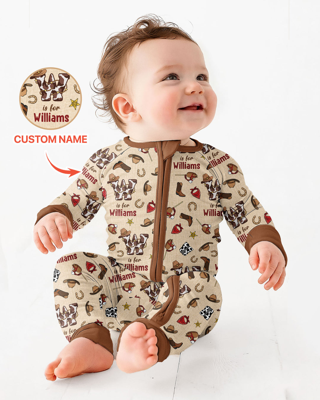 Little Wranglers Custom Name Bamboo Convertible Zippy