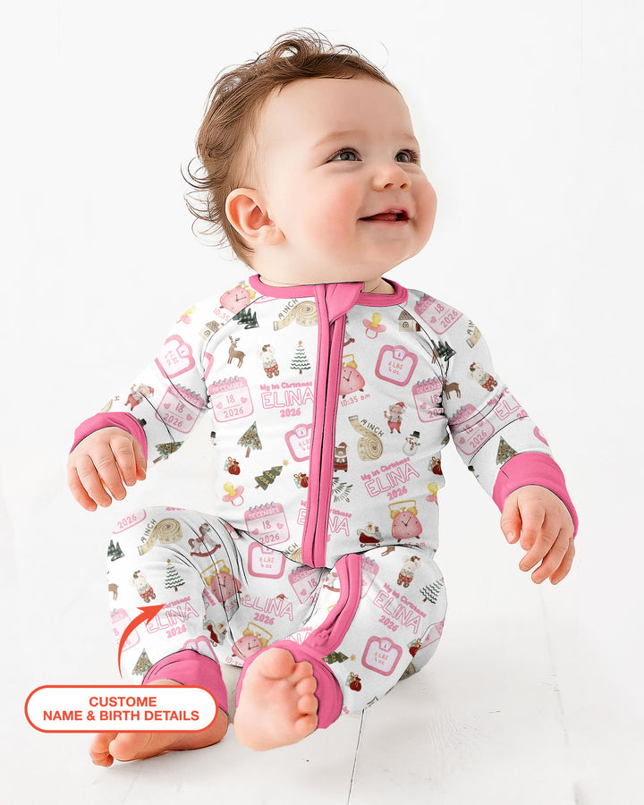 Personalized Baby's First Christmas Bamboo Convertible Zippy