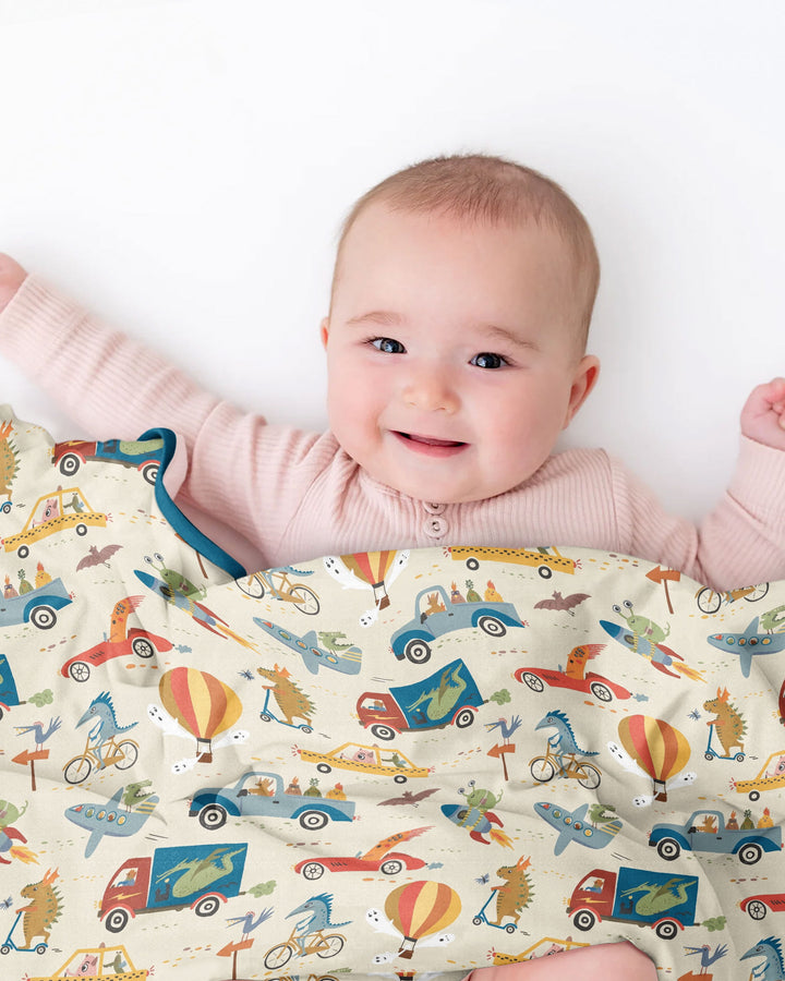 Monsters on the Move Bamboo Blanket