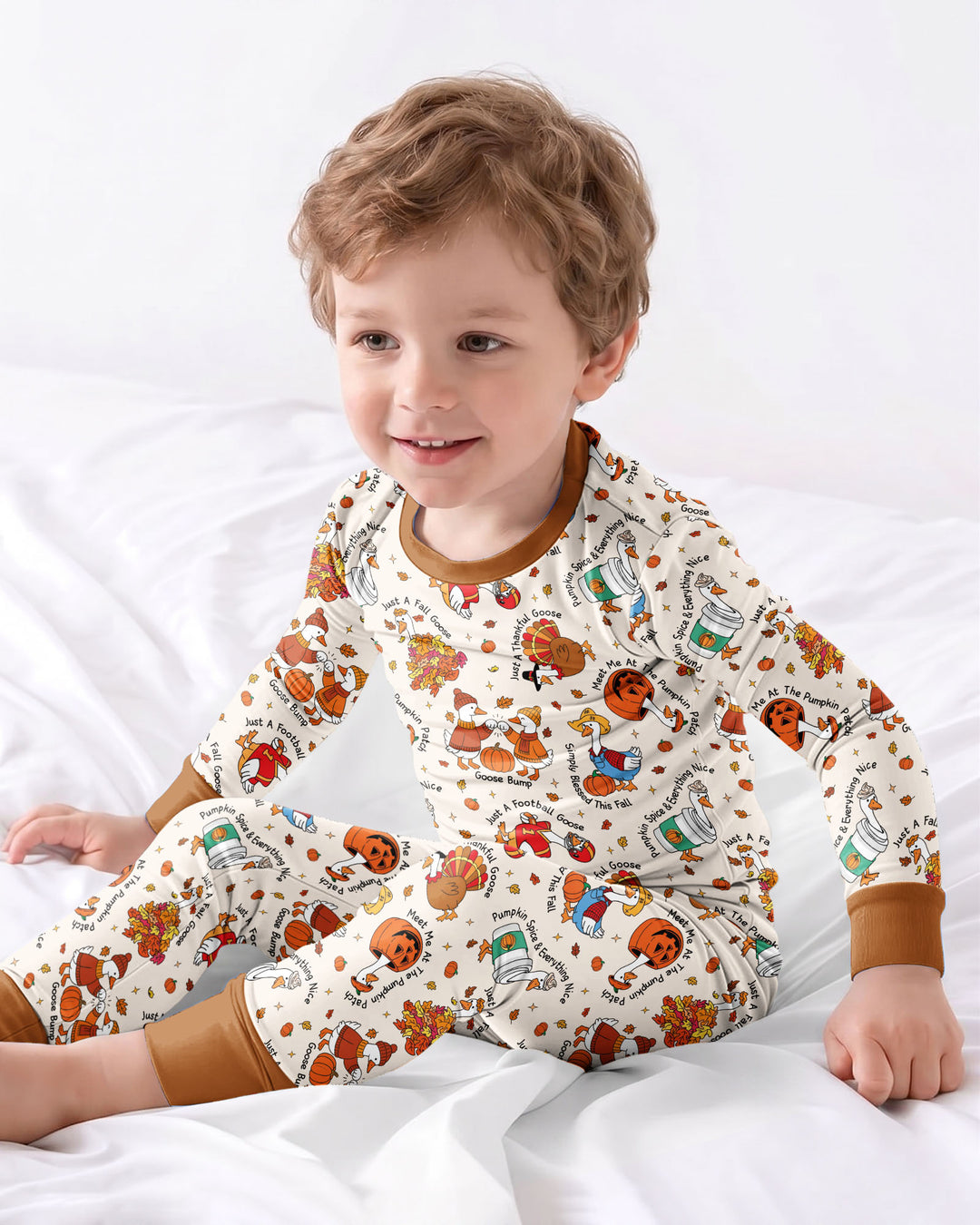 Template Bamboo Two Piece Long Sleeve Pyjamas Set