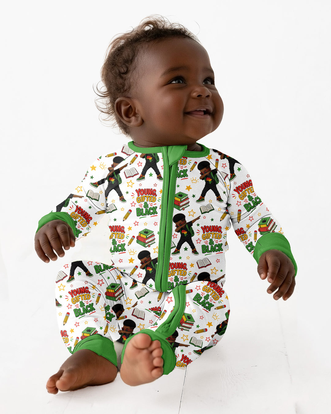 Black Boy Young Gifted & Black Bamboo Convertible Zippy