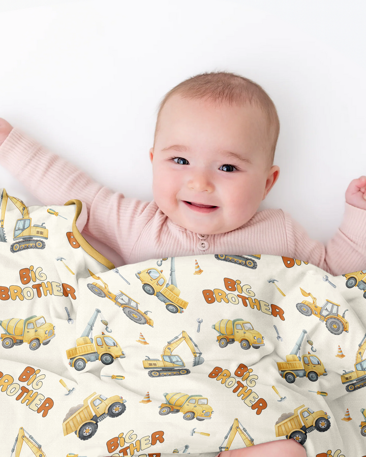 Custom Construction Matching Sibling Bamboo Blanket