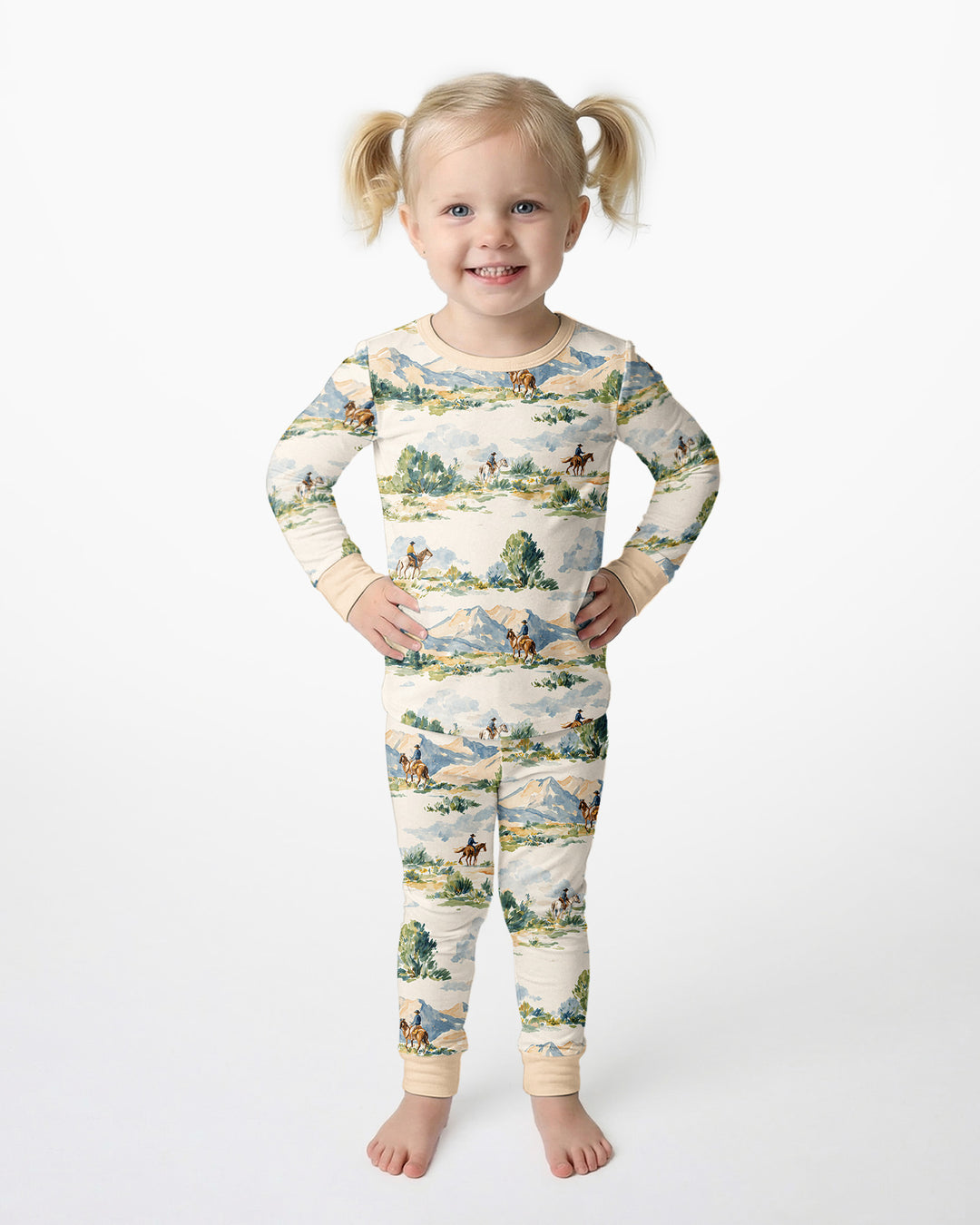 Template Bamboo Two Piece Long Sleeve Pyjamas Set