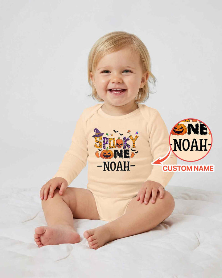 Personalized Spooky One First Birthday Halloween Bamboo Bodysuit