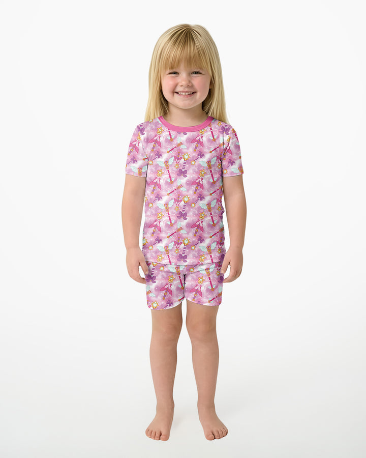 Template Bamboo Two Piece Short Sleeve Shorts Pyjamas Set