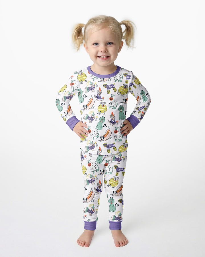 Bark-O-Ween Bamboo Two Piece Long Sleeve Pajama Set