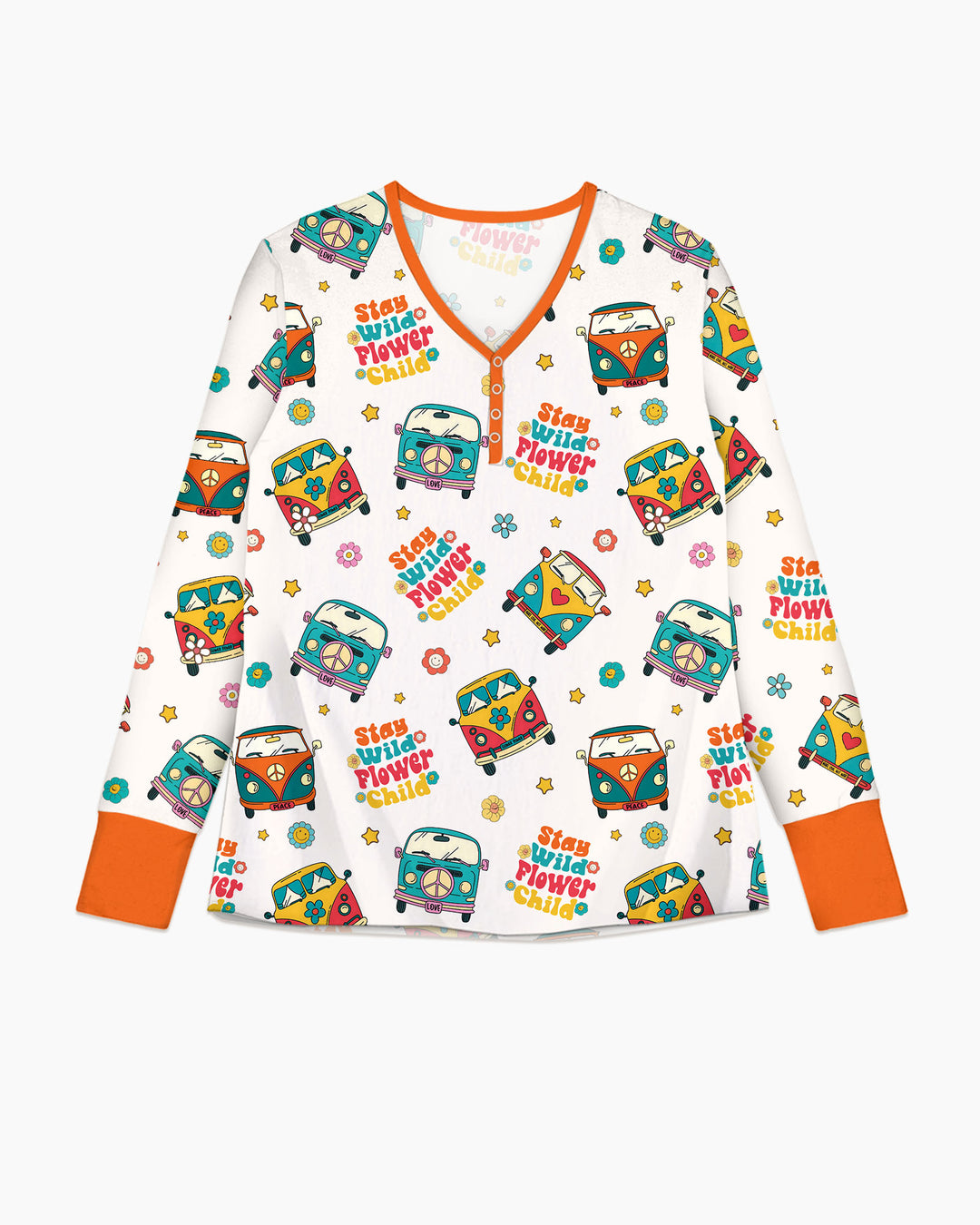 Stay Wild Flower Child Bamboo Women Pajama Set