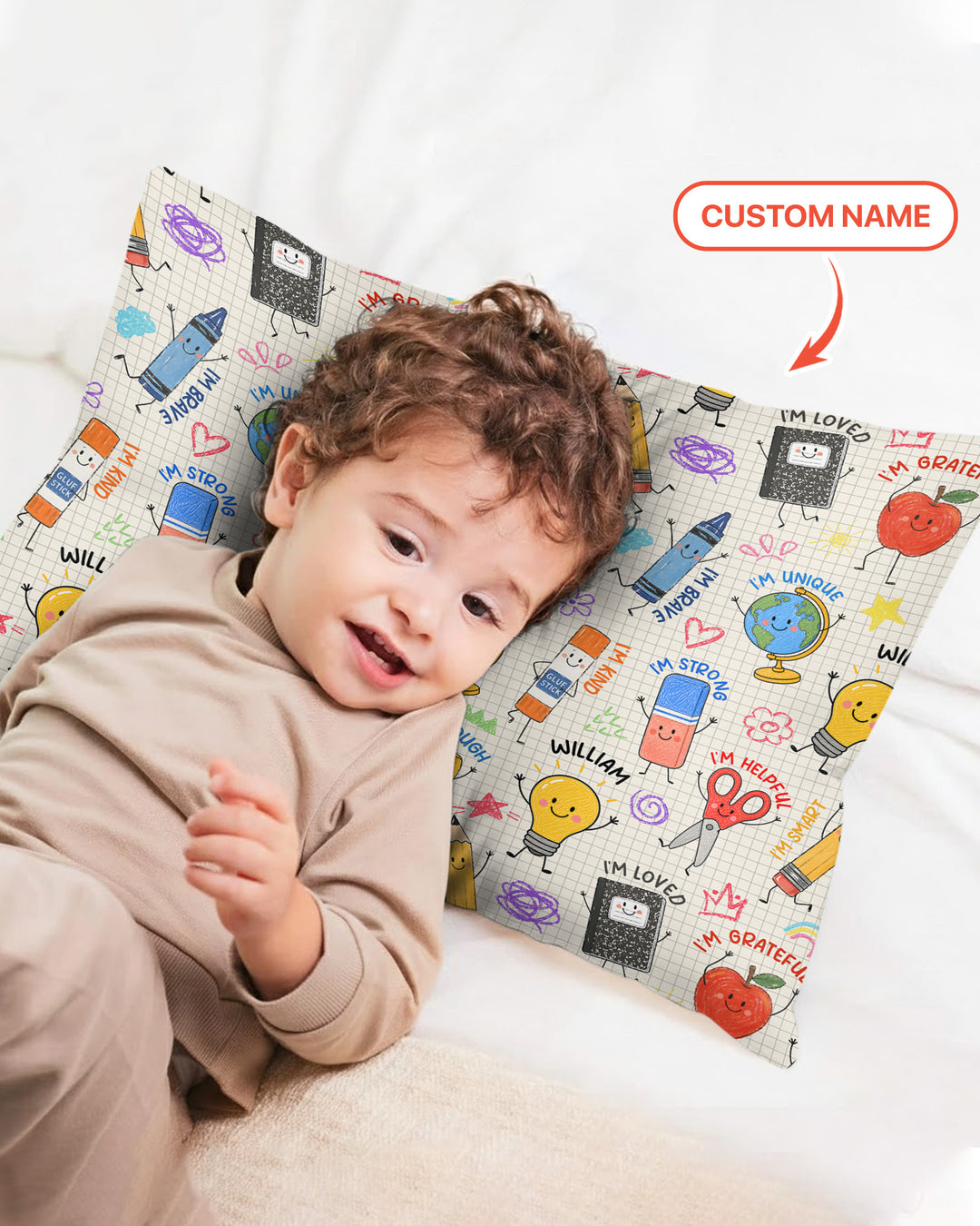 School Squad Custom Name Bamboo Pillow Case