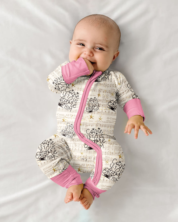 Oh Come Let Us Adore Him Custom Name Mommy And Me Matching Bamboo Convertible Zippy