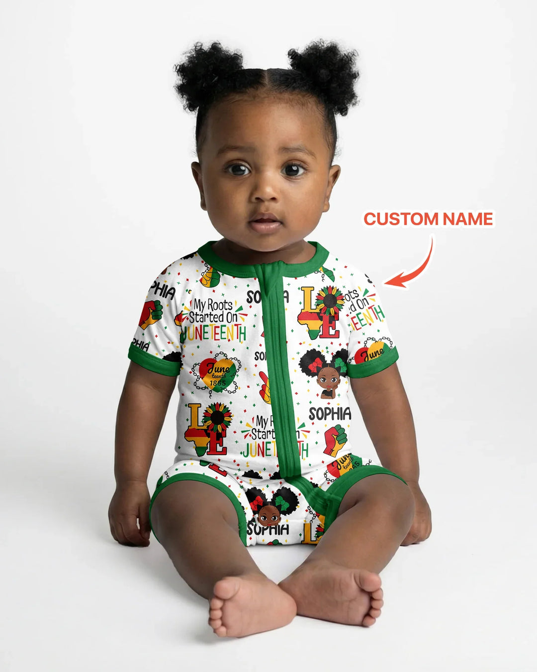Custom Name My Roots Started On Juneteenth Bamboo Shorty Zippy