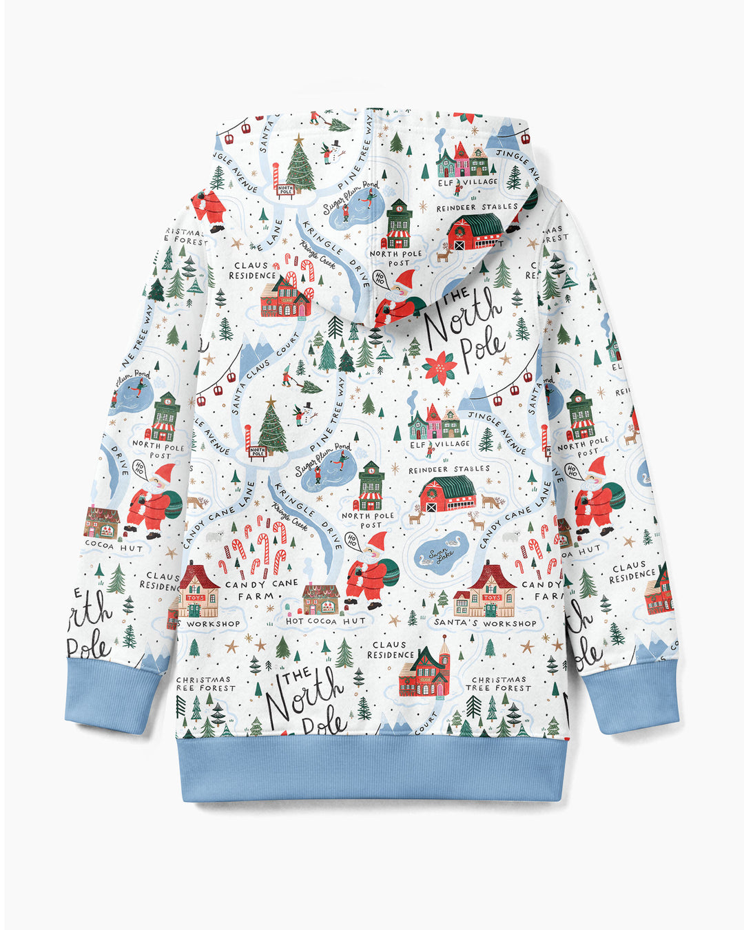 The North Pole Map Bamboo Zip Hoodie