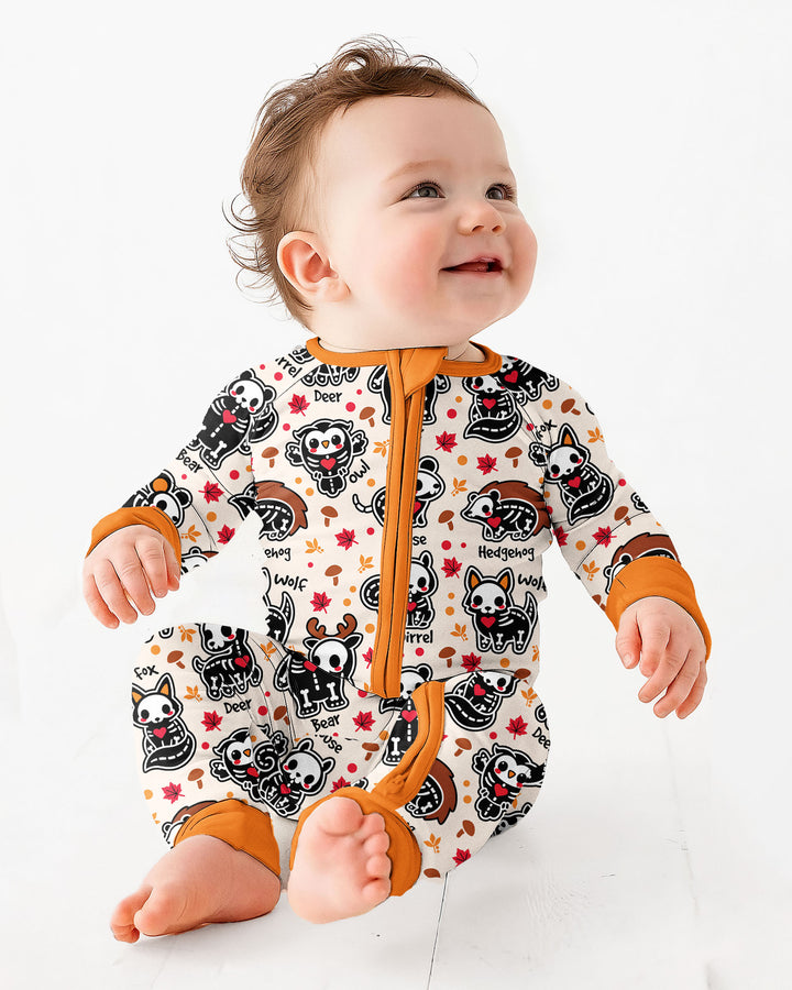 Autumn Charm Skeleton Cute Pet Bamboo Convertible Zippy