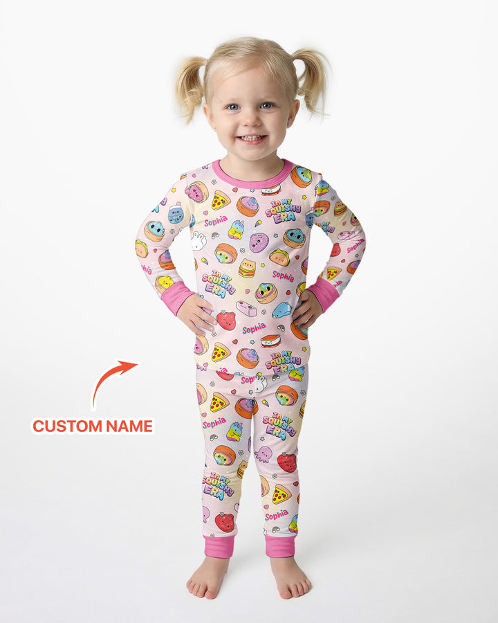 Custom Name In My Squishy Era Bamboo Two Piece Long Sleeve Pajama Set