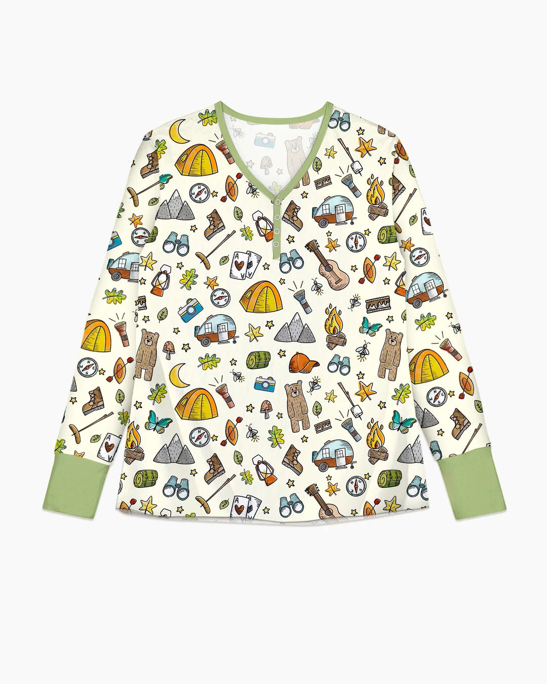 Love Camping Matching Family Bamboo Women Pajama Set