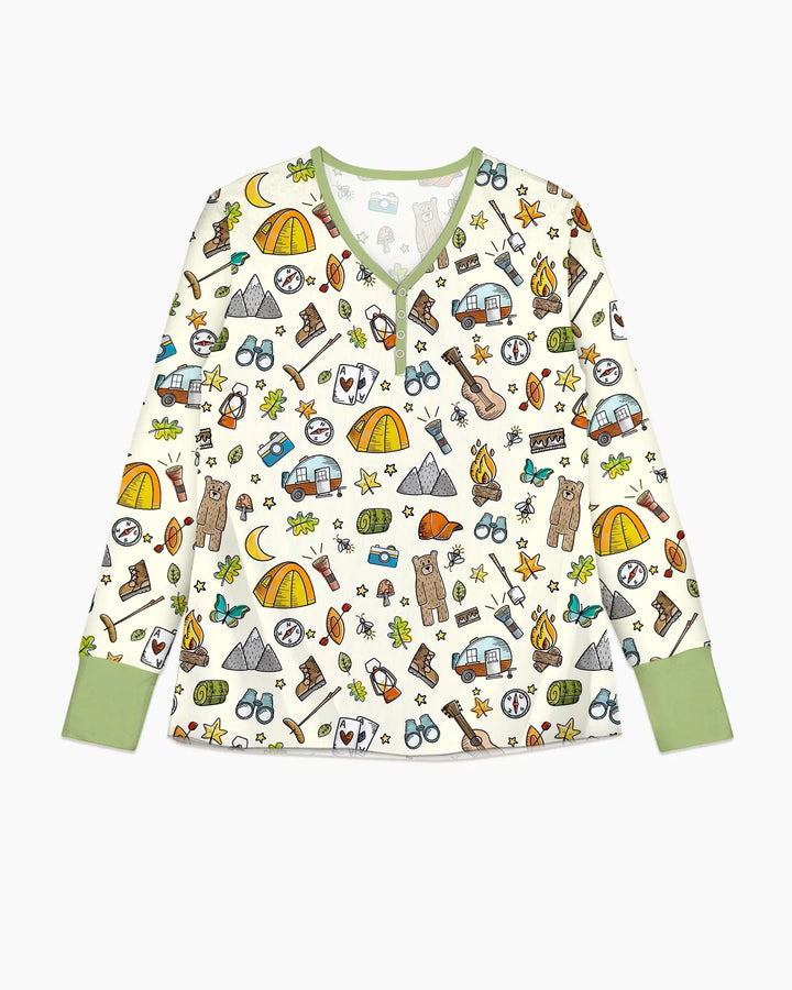 Love Camping Matching Family Bamboo Women Pajama Set