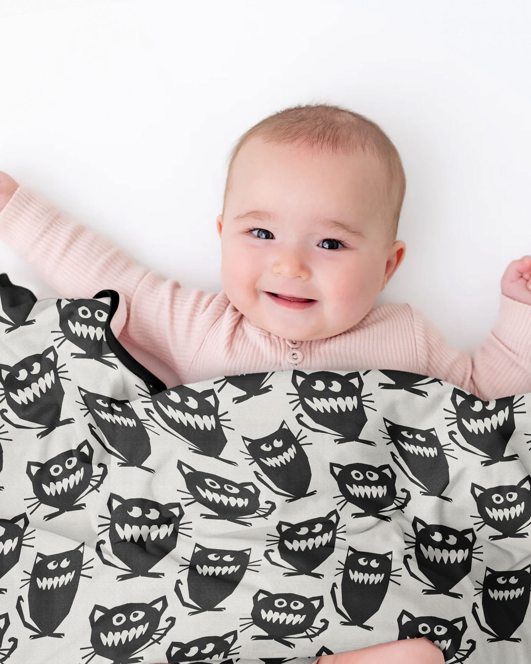Halloween Monster Cats Bamboo Blanket
