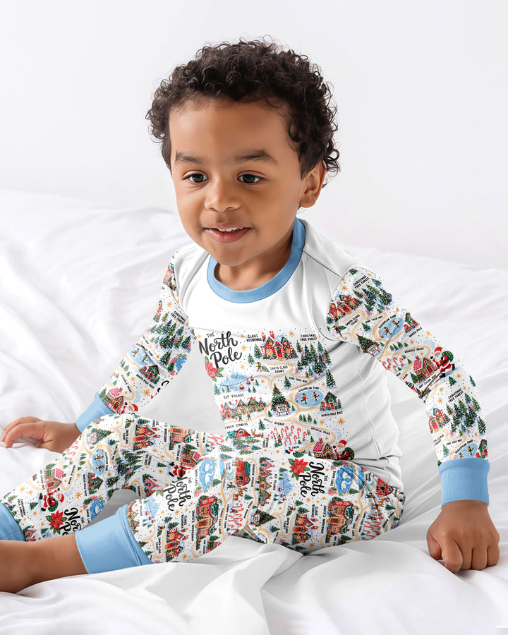 The North Pole Bamboo Two Piece Long Sleeve Pajama Set