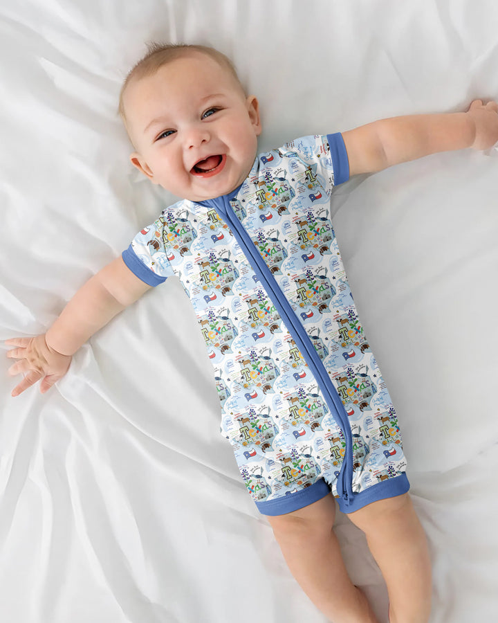 Texas Map Family Matching Bamboo Shorty Zippy