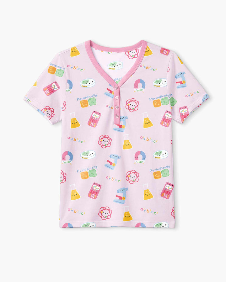Scientist Lover Family Matching Bamboo Women Short Sleeve Short Pajama Set