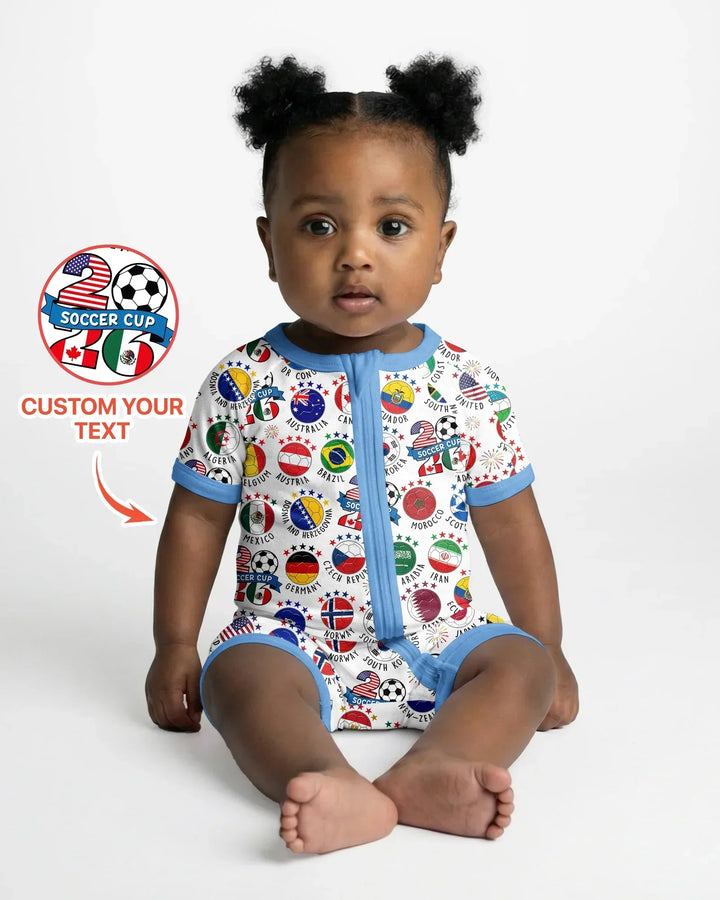 The World Plays Here 2026 Soccer Tour Bamboo Shorty Zippy