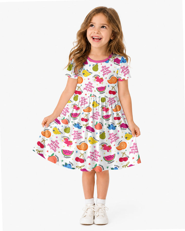 They Will Know You By Your Fruits Bamboo Twirl Dress