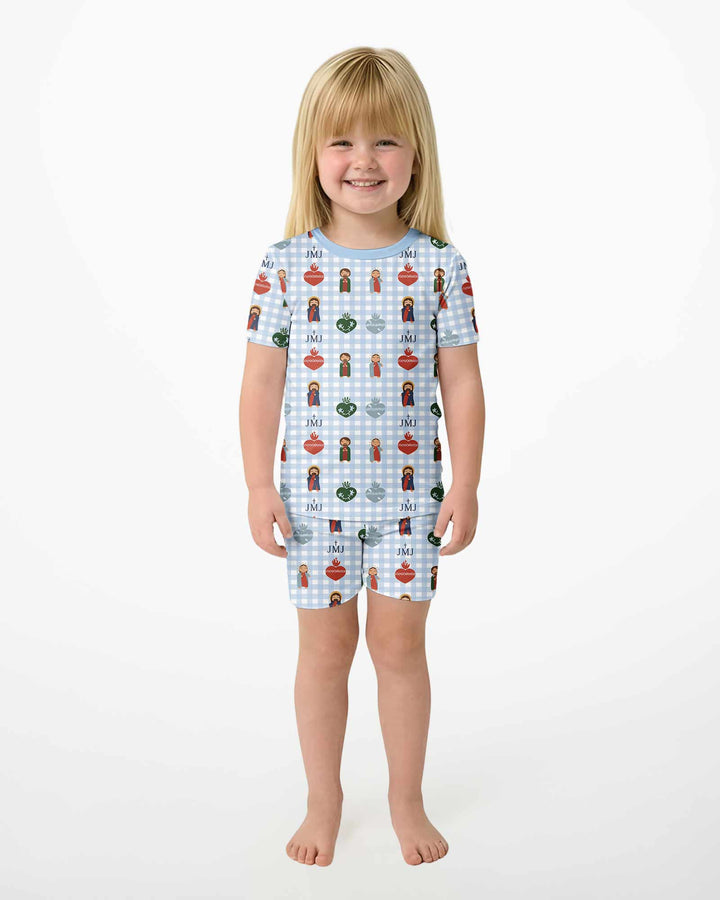 Template Bamboo Two Piece Short Sleeve Shorts Pyjamas Set