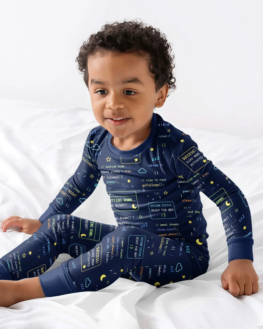 It Techy Job Matching Dad and Son Bamboo Two Piece Long Sleeve Pajama Set