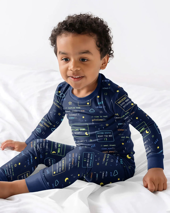 It Techy Job Matching Dad and Son Bamboo Two Piece Long Sleeve Pajama Set