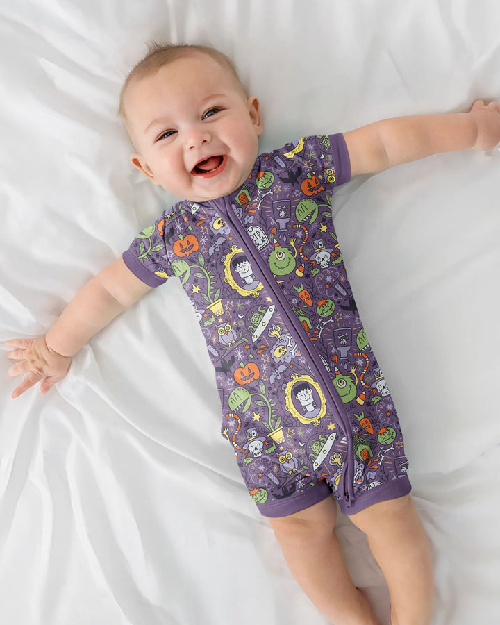 Halloween Monster Fun Bamboo Shorty Zippy