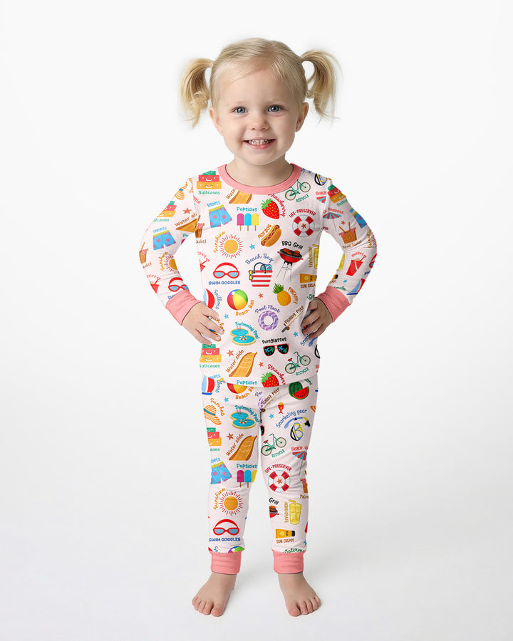 Love Summer Bamboo Two Piece Long Sleeve Pajama Set