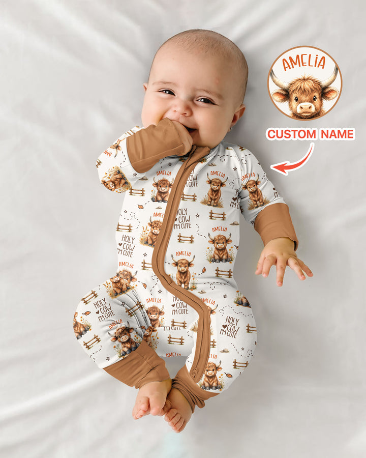 Holy Cow I'm Cute Personalized Bamboo Convertible Zippy