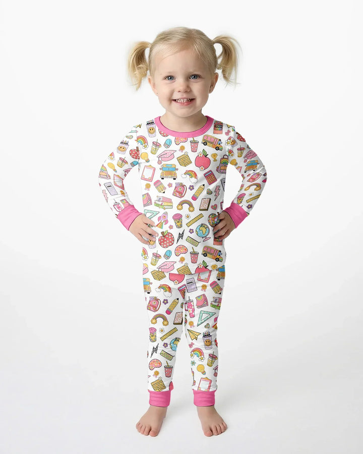Template Bamboo Two Piece Long Sleeve Pyjamas Set