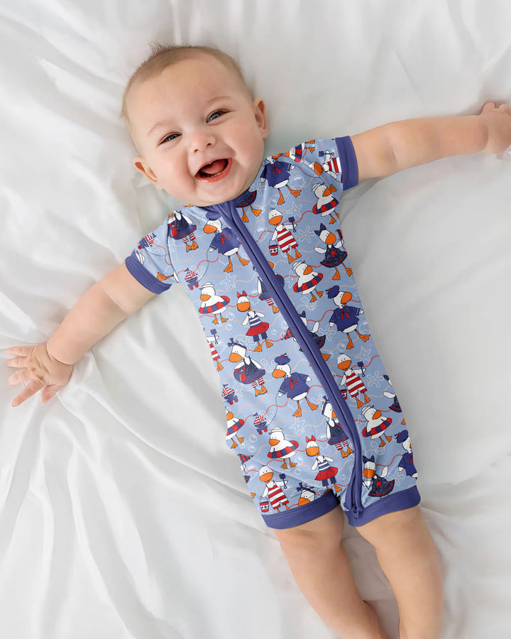 Freedom Floaties Family Matching Bamboo Shorty Zippy