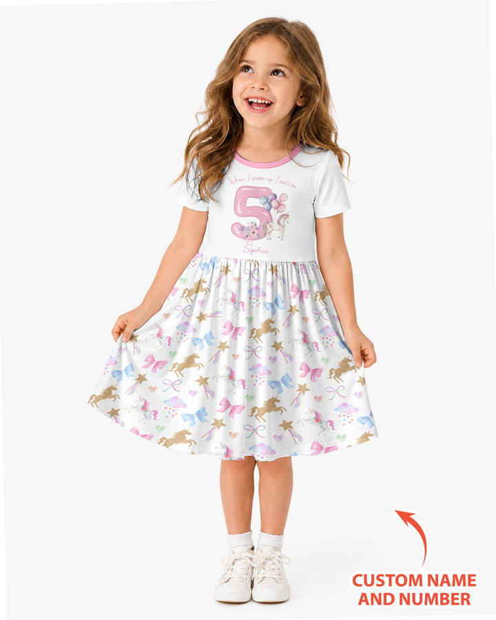 Custom Name When I Wake Up I Will Be Birthday Bamboo Twirl Dress