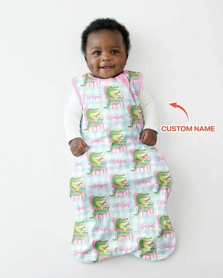 Custom Name Preppy Later Gator Bamboo Sleep Bag