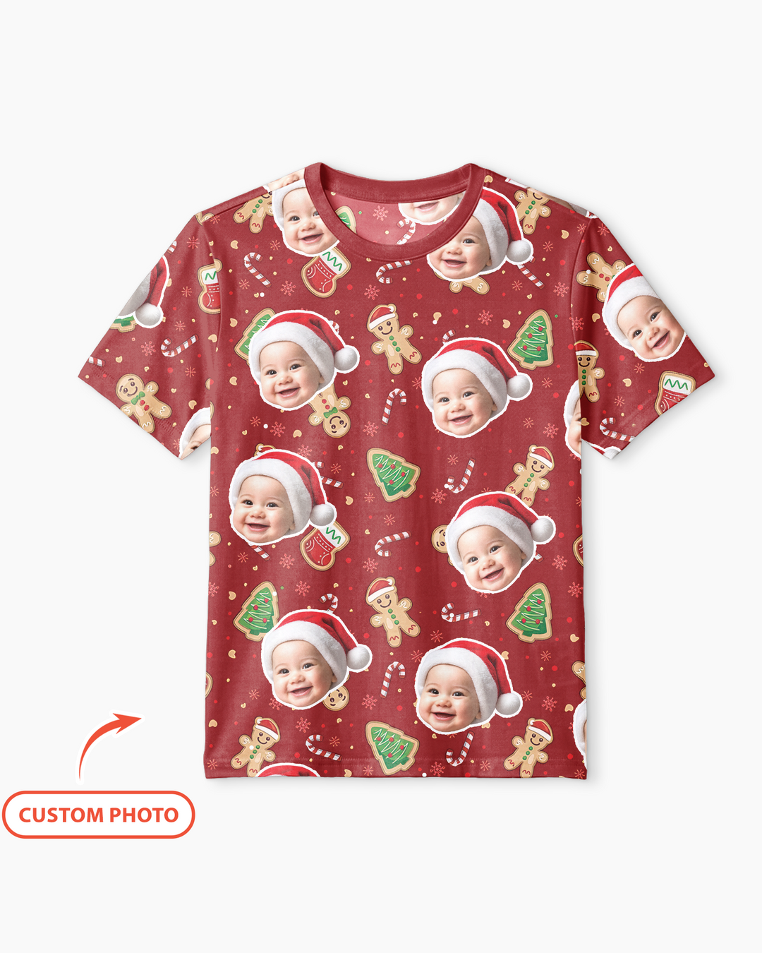 Custom Photo Funny Family Bamboo Men Short Sleeve Short Pajama Set