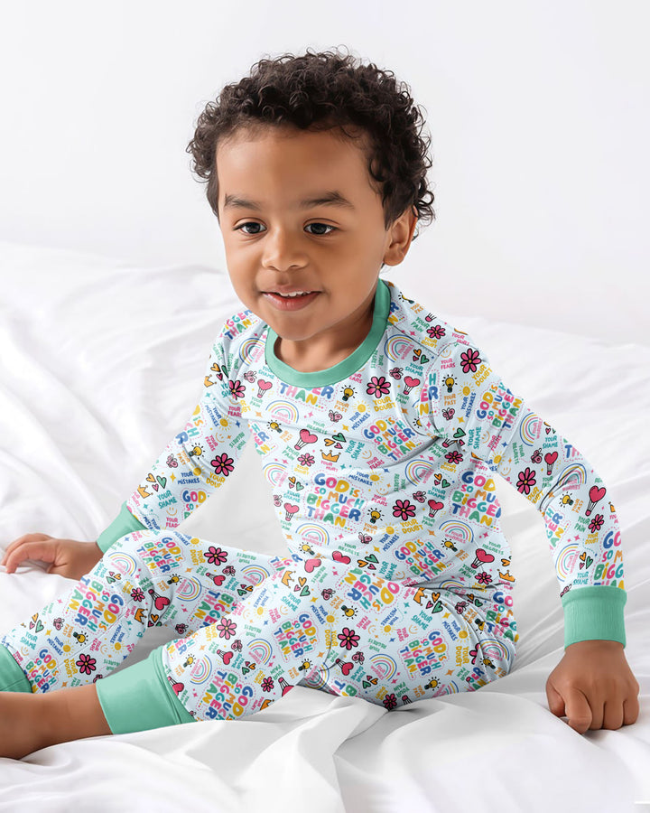 Template Bamboo Two Piece Long Sleeve Pyjamas Set