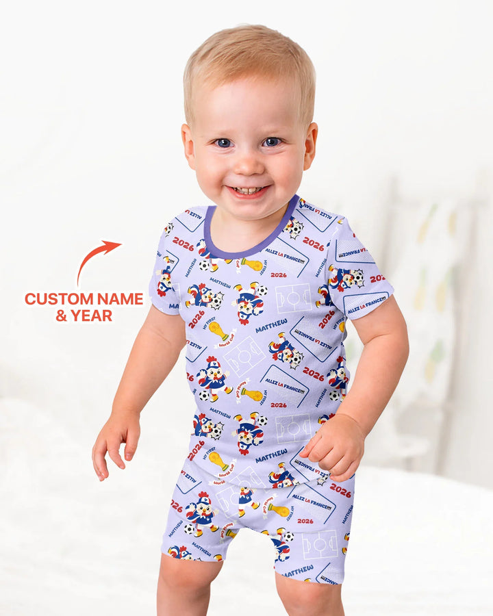 My First World Cup Bamboo Two Piece Short Sleeve Shorts Pajama Set