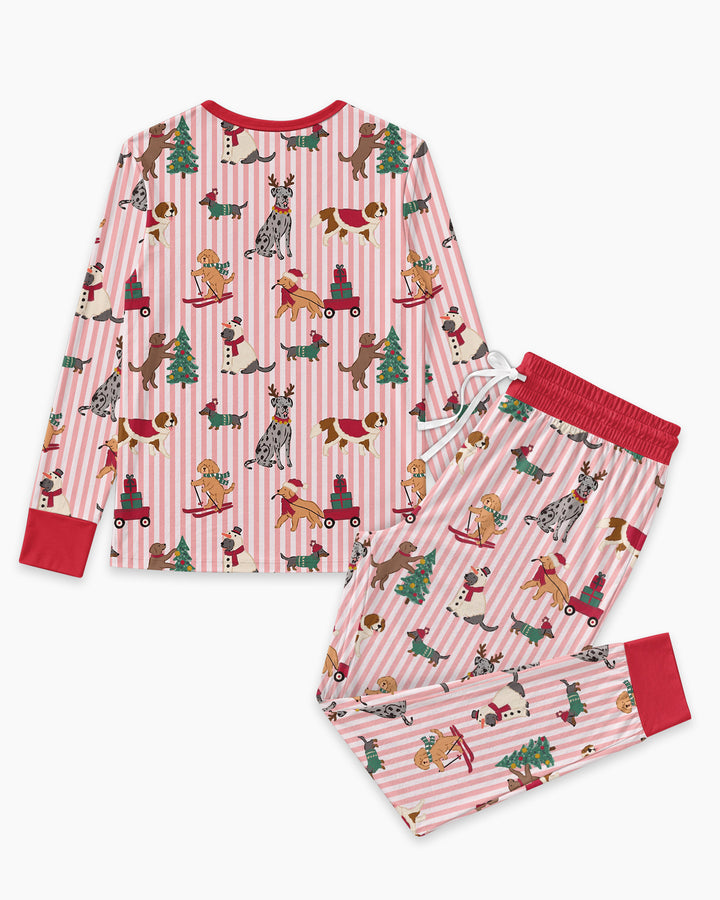 Christmas Pups & Holiday Adventures Bamboo Women Pajama Set