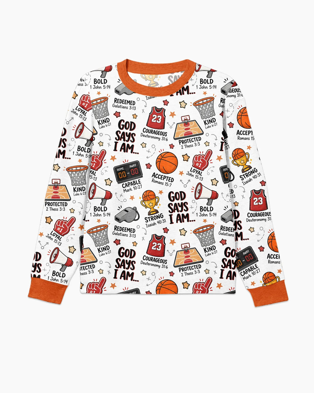 Basketball God Says I Am Bamboo Men's Pajama Set