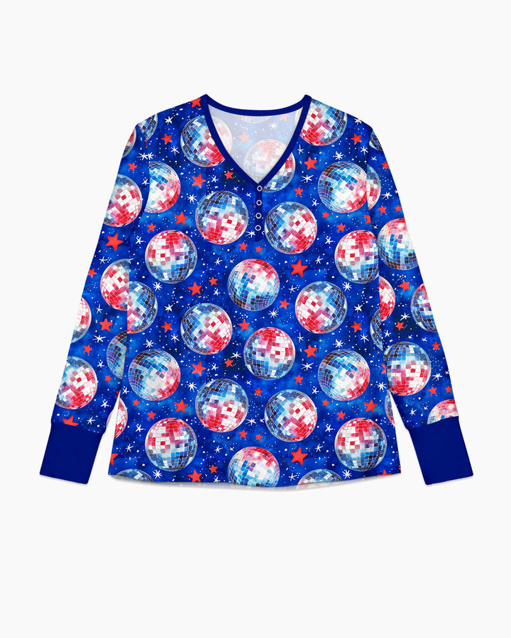 USA Disco Balls Bamboo Women Pajama Set